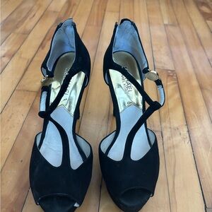 Michael Kors Black and Gold Heels